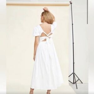 NWT Maxi dress  w/ open-back tie detail